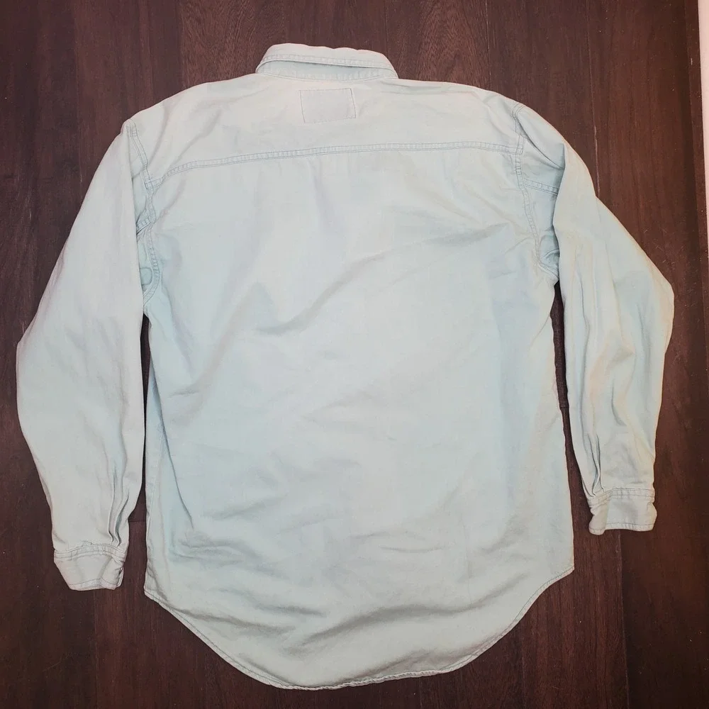 Vintage Levis Modern Authentix Button Down Long Sleeve Shirt Sea Foam Green